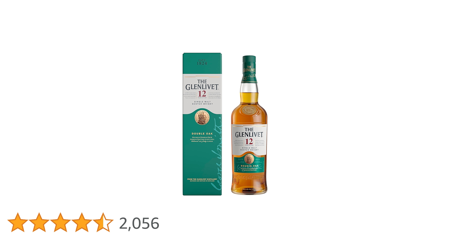 ウイスキー The Glenlivet 12 Years Single Malt The Glenlivet Aged 12 Years Single Malt Scotch Whisky, 750